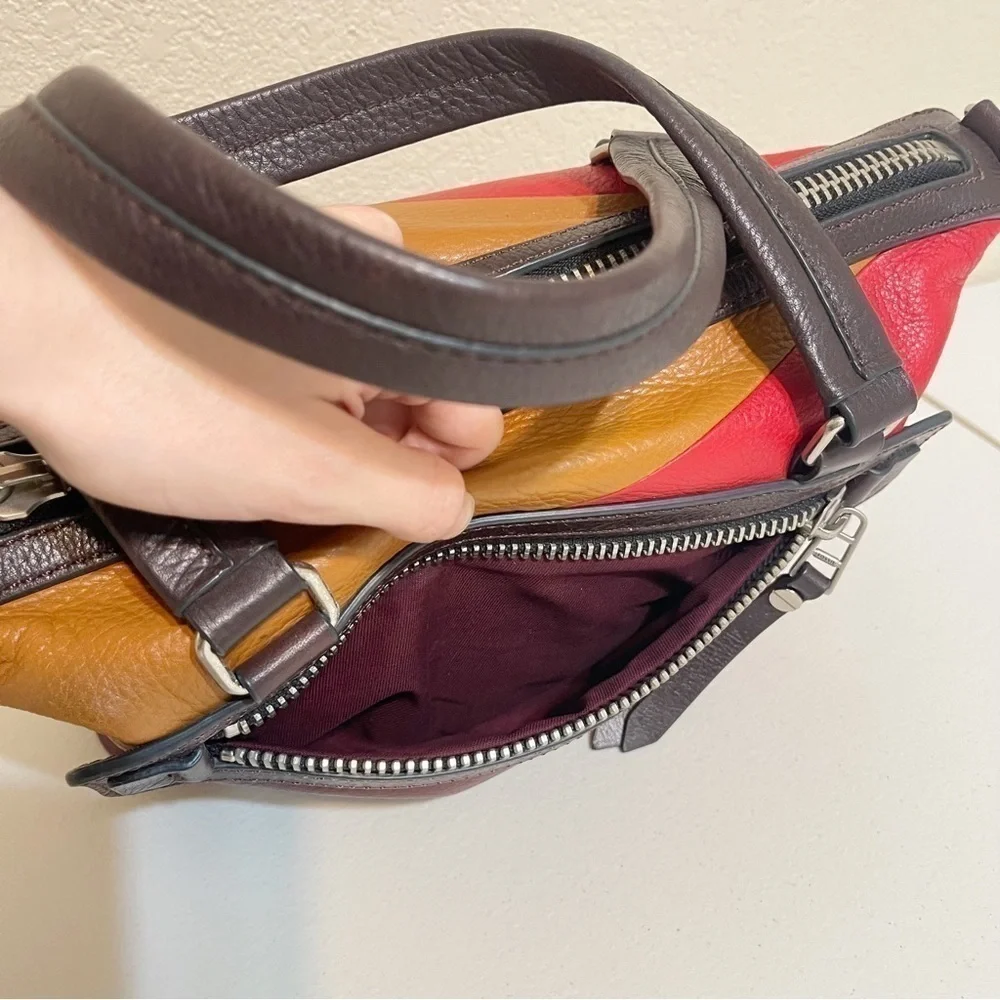 Fossil Dawson Patchwork Colorblock Leather Bag - Picture 3 of 11